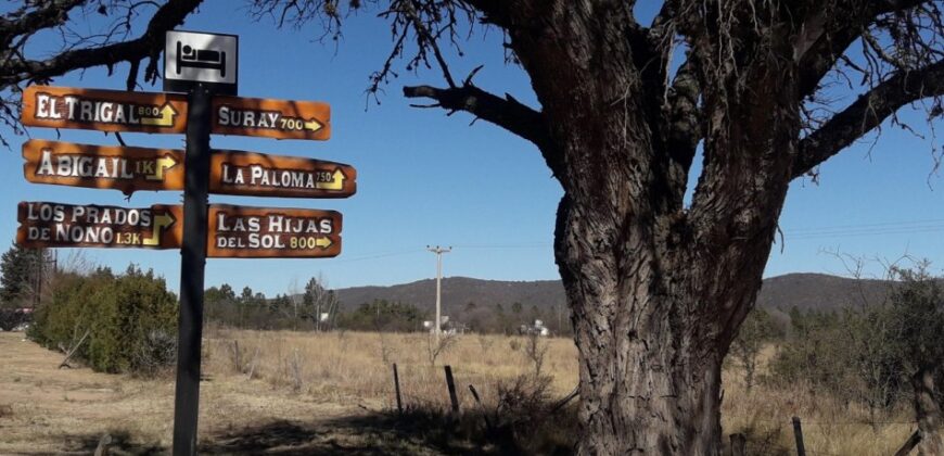 Cod. 123En Venta ! Excepcionales lotes en la localidad turistica de NONO, Cba